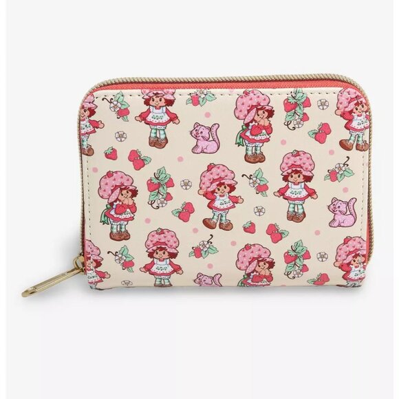 Loungefly Strawberry Shortcake Wallet Strawberry Shortcake & Custard Zip Around - Picture 2 of 3